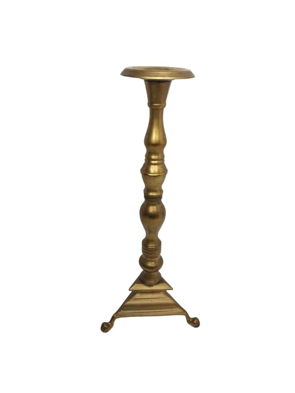 Vintage Brass Candlestick Holder Ornate Tall Pillar Stand 16